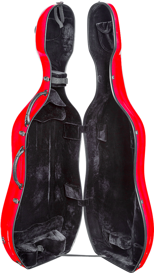 Howard Core CC4300-2-R CASE CELLO 3/4 RED W/WHEELS