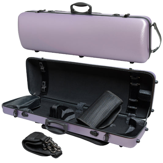 MI&VI Violin Case – Model CN-380B – Polycarbonate Oblong Violin Travel Gig Case